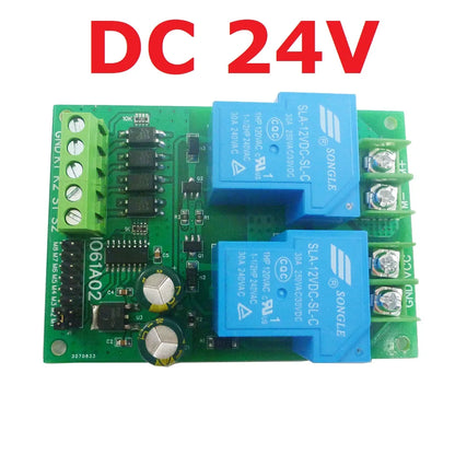IO61A02 30A DC 12V 24V Multifunction Forward Reverse Limit Start Stop Pusher Motor Controller Board Electric for Curtain Automatic Door