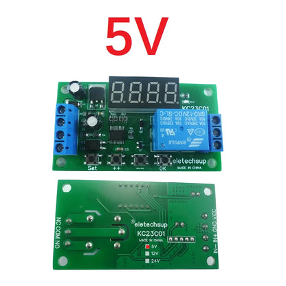 KC23C01 Multifunction Pulse Counter Switch Adjustable Timer Delay Turn On/Off Relay Module DC 5V 12V 24V