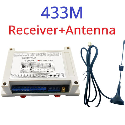 RFSIA08 RFSOB08 with Feedback Switch 433M 868M 915M Lora Transceiver Quantity IO Wireless Remote Transmission Industrial Motor Remote Controller