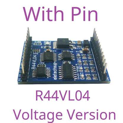 R44VL04 12CH 12V 24V RS485 Analog Digital IO Module 4AI-4DI-4DO PLC Remote I/O Board Modbus RTU 01/02/03/04/05/06/15/16 Function Code