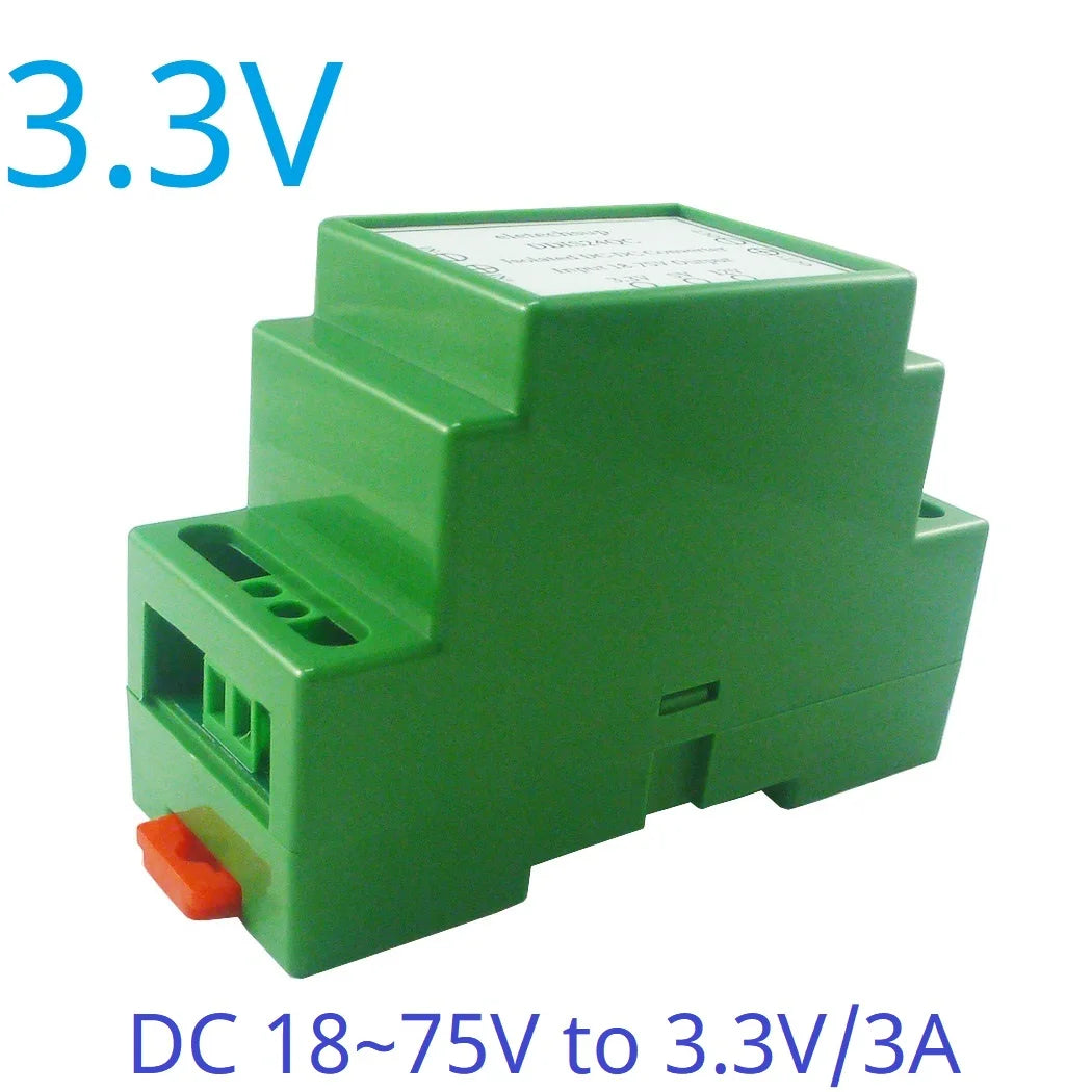 DDIS24QC 15W DC 24V 36V 48V to 12V 5V 3.3V DIN Rail Isolated Power Supply Module DC-DC Buck Converter for PLC RS485 IO Relay LED