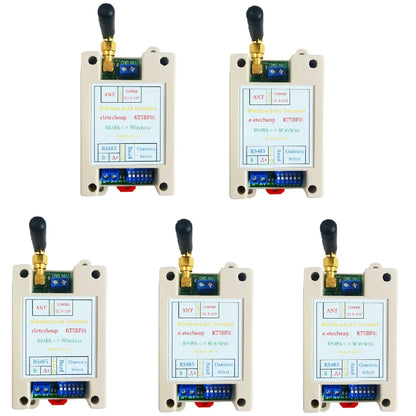 RT5BF01 VHF/UHF Radio 426MHz~508.5MHz Wide Range RF UART RS485 Wireless Transceiver Board Modbus RTU Master-Slave Module DC 12V 24V
