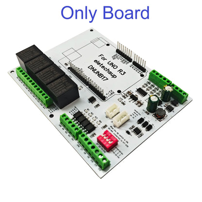 DNUNB17 4DI-4DO-4AI Digital Analog AM2301/SHT20/SHT30/DS18B20 Temperature Humidity OPEN PLC Expansion Board for Arduino UNO R3