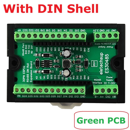 ES30485 Expansion Board DC 7-30V Power Input 5V 3.3V Output RS485 ESP32 Din Rail Mounting  for WIFI BT IOT MQTT HTTP Smart Home DIY