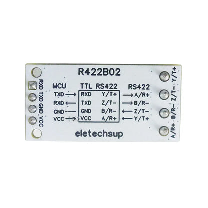 R422B02 3.3V 5V UART PWM GPIO Digital Signal Full-Duplex Transceiver RS232 TTL to RS422 Converter Module for Raspberry Pico Pi Zero W