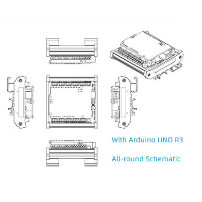 ABD1A01 For  R3 Shield DIN Rail Mount Screw Terminal Block Adapter Module for Arduiuo PLC Industrial equipment