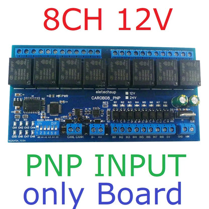 CAROA04 CAROB08 CAROC16 4/8/16 DI-DO CAN Relay Controller Module RS485 Digital NPN/PNP IO Expanding Board for CNC Car Automated Industry CARO