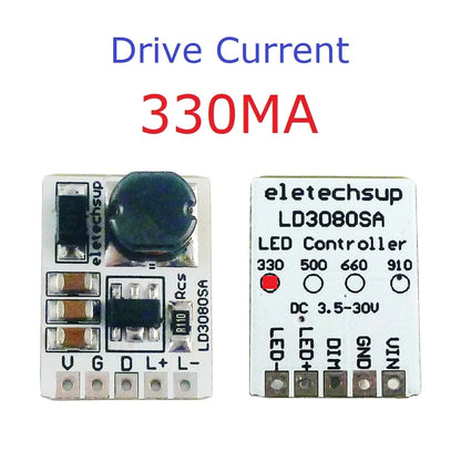 LD3080SA 20W DC 3.7-30V PWM ON/OFF Control LED Driver Module 330/500/660/910MA Constant Current for Flashlight Headlight Emergency Light