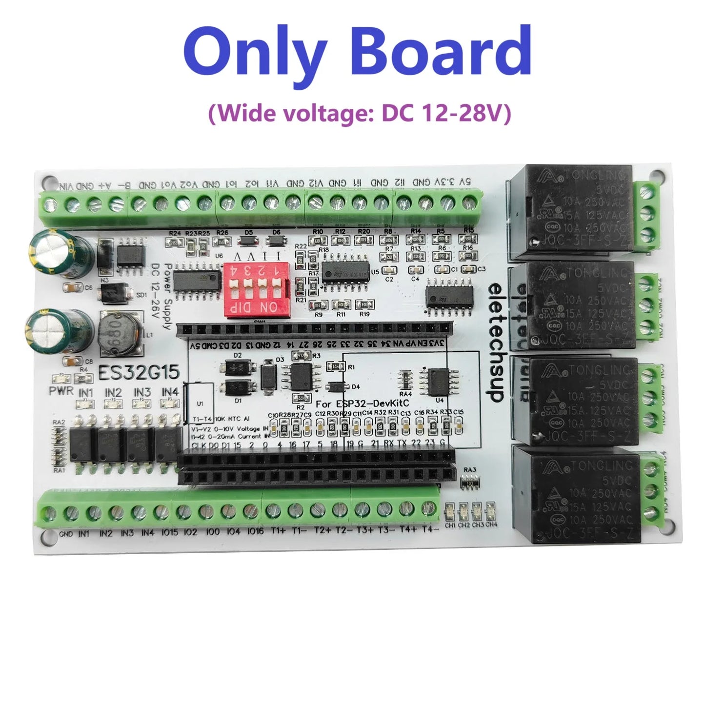 ES32G15 ESP32-DevKitC Smart Home Expansion Board NTC Temperature Collection Current Voltage Input Output Relay Switch for Arduino MQTT