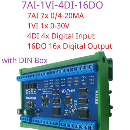 N4A7K16 N4A8I16 Digital Analog Mixed Acquisition Module with 24CH RS485 Remote I/O and 0-20MA 4-20MA Support