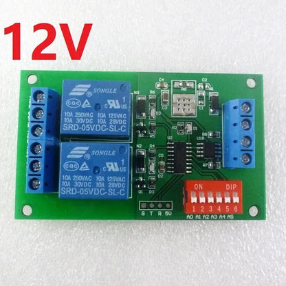 CE035 DC5V 2 CH RS485 Relay Board UART Serial Port Switch Module Modbus AT Command Control For PLC Smart Home Automated Industry