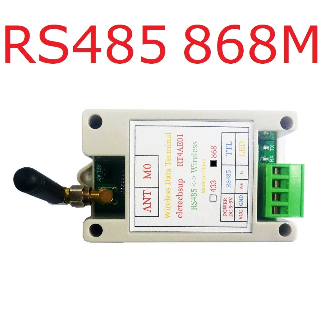 RT4AE01 RS485/RS232/USB Sub-1GHz Transceiver FSK GFSK 433M 868M UART Moduel for Wireless Meter Reading Industrial Control PLC Modbus RTU