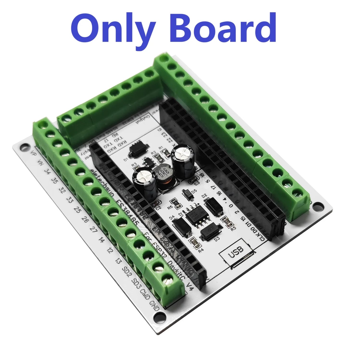 ES38485 ESP32 DevkitC V4 DIN Rail Expansion Board RS485 to WiFi 38PIN PLC HMI Ethernet BLE Smart Home Development Board for IoT Projects