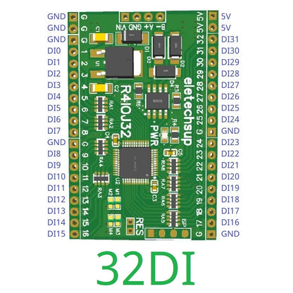 R4IOJ32 32CH RS485 2.54mm Pin Core Board Modbus Rtu Input and Output Control PLC HMI Remote IO Expanding Board R4IOJ32 DC 5V 12V 24V
