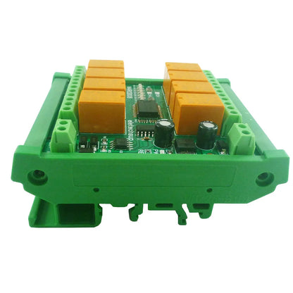 N4ROD08 DC 12V-24V 8 Channels Micro Size & Low Power Consumption RS485 RS422 Relay Board DIN C35 Rail Mount Box for PLC HMI