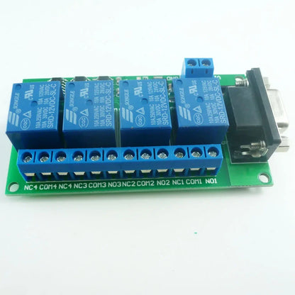 CE039 4 Channel RS232 Serial Relay Board 12V DC USB UART Remote Switch Controller For Smart Home Car Alarm Farm Equipment
