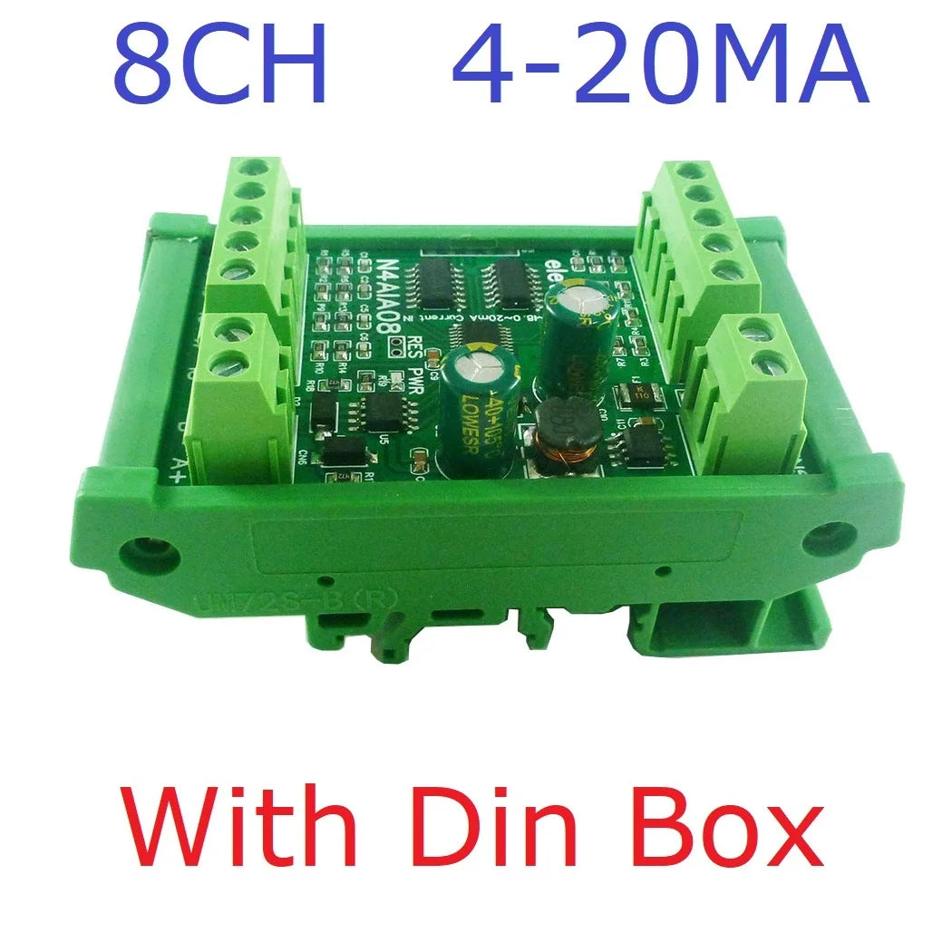 N4AIA08 N4AIB16 N4AIC24 22CH 4-20MA Current & 2CH 0-30V Voltage Input RS485 AI Module 24CH 12-bit ADC Collector Board MODBUS RTU PLC IO