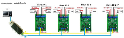 N4VIA02 Multifunctional RS485 Ammeter & Voltmeter 0-30V Voltage & 0-5A Current Measurement Module Modbus RTU