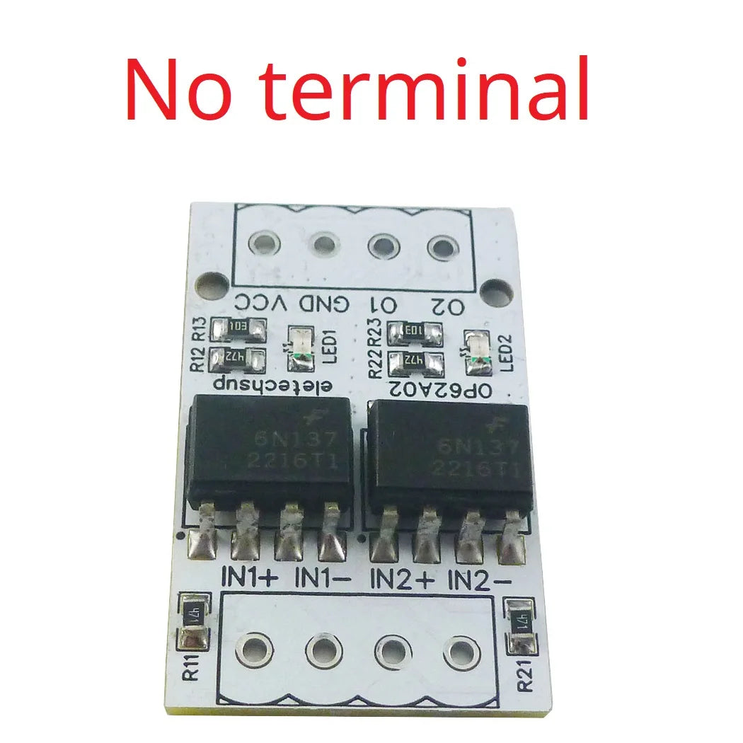OP62A02 10M High-Frequency 3.3V 5V GPIO Logic Level Converter Board PWM Signal 5000Vrms Optical Isolation Module PNP NPN OP62A02