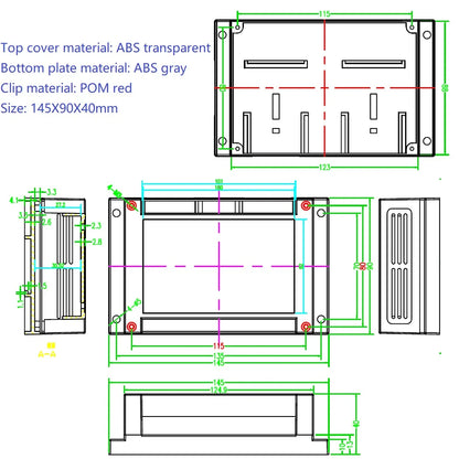 ES30G29 Transparent Cover ESP32 Devkit Expansion Board Din Rail 5.0 Cross Terminal Block Adapter Module for Bluetooth Arduino Wifi IOT