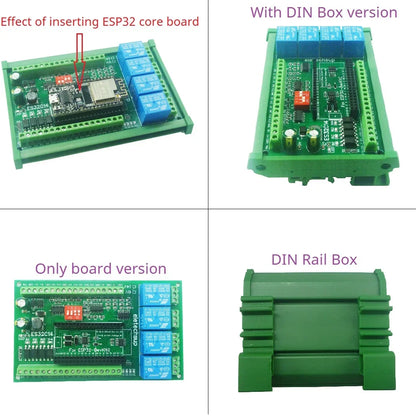 ES32C14 DC 12V 24V ESP32 Expansion Board Digital Analog DAC ADC IO Wifi Relay Switch ES32C14 Module for Arduino PLC Smart Home IOT Diy