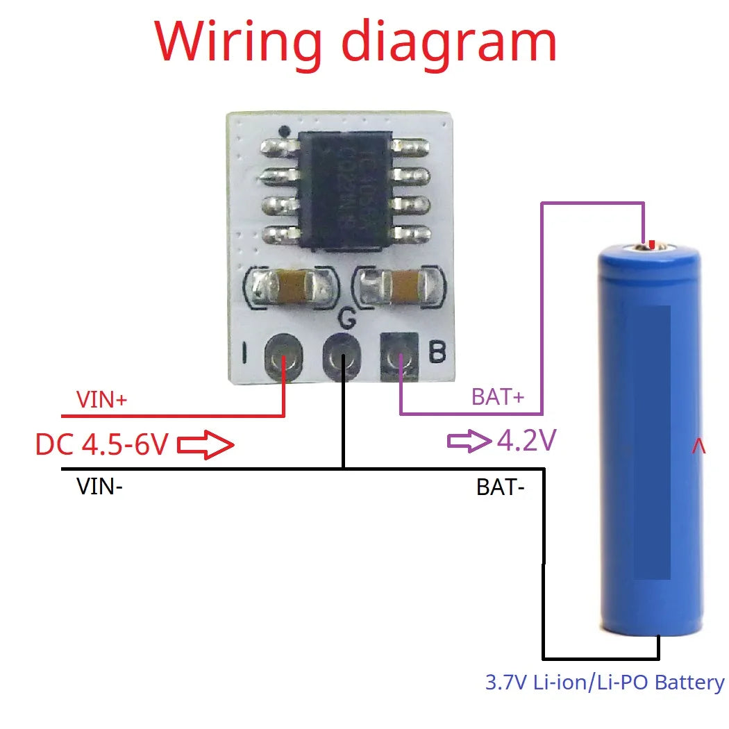DD08CRMB Trickle/Constant Current/Constant Voltage Multifunctional Lithium Battery Charge Manager 1A 4.2V Li-ion/Li-Po Charger DD08CRMB
