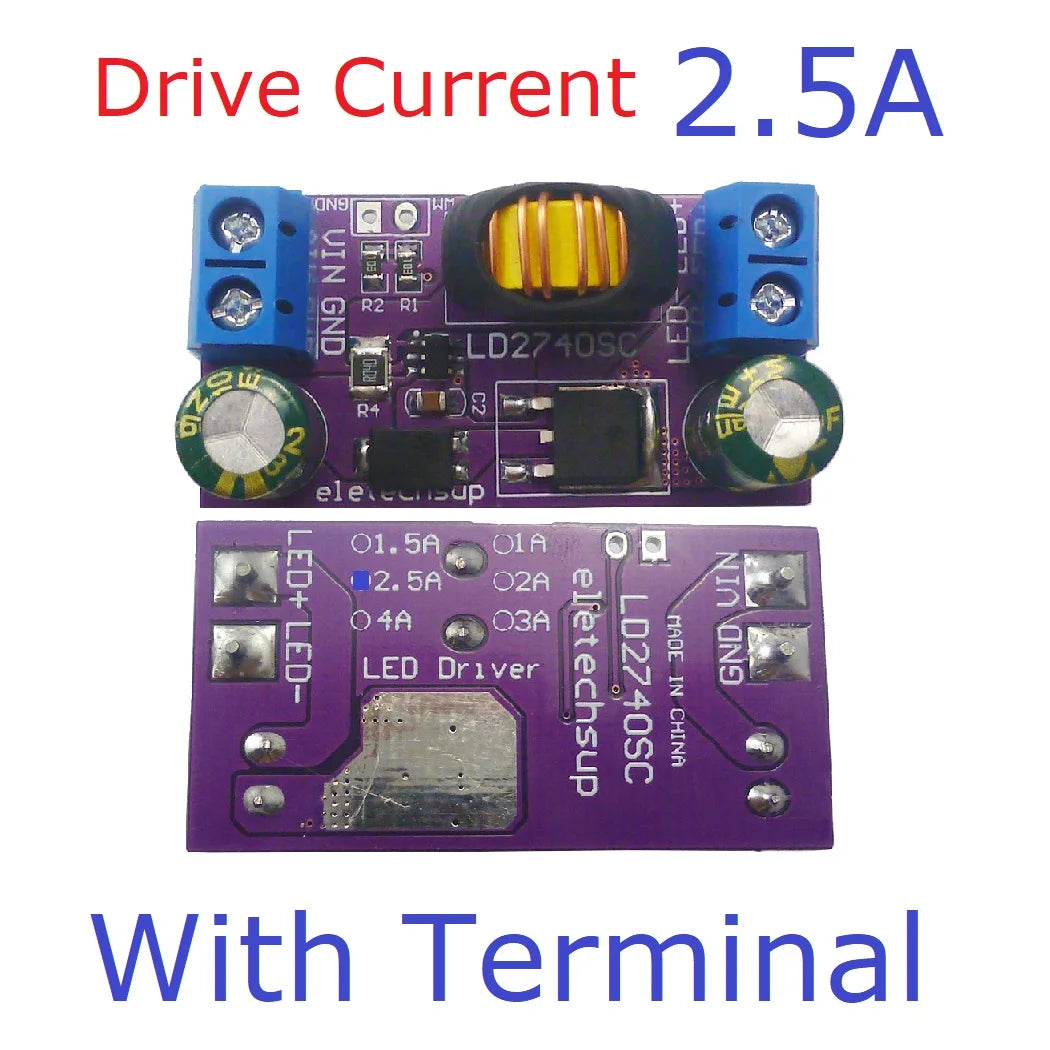 LD2740SC 1A/1.5A/2A/2.5A/3A/4A High-Power Constant-Current Step-Down LED Driver Board DC 4-27V for Automotive RCL DRL Fog Lights