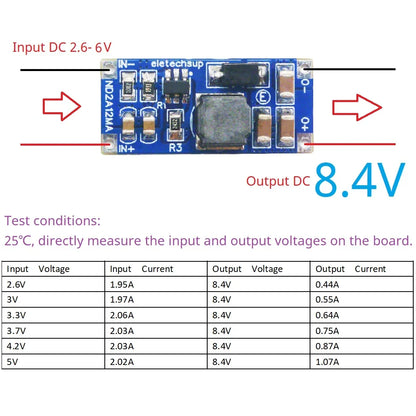 ND2A12MA 1Cell to 2-3Cell Battery Voltage Doubler DC-DC 4.2V 8.4V 12.6V Converter 3.3V 3.7V 4.2V to 5V 8.4V 12V 12.6V Voltage Booster