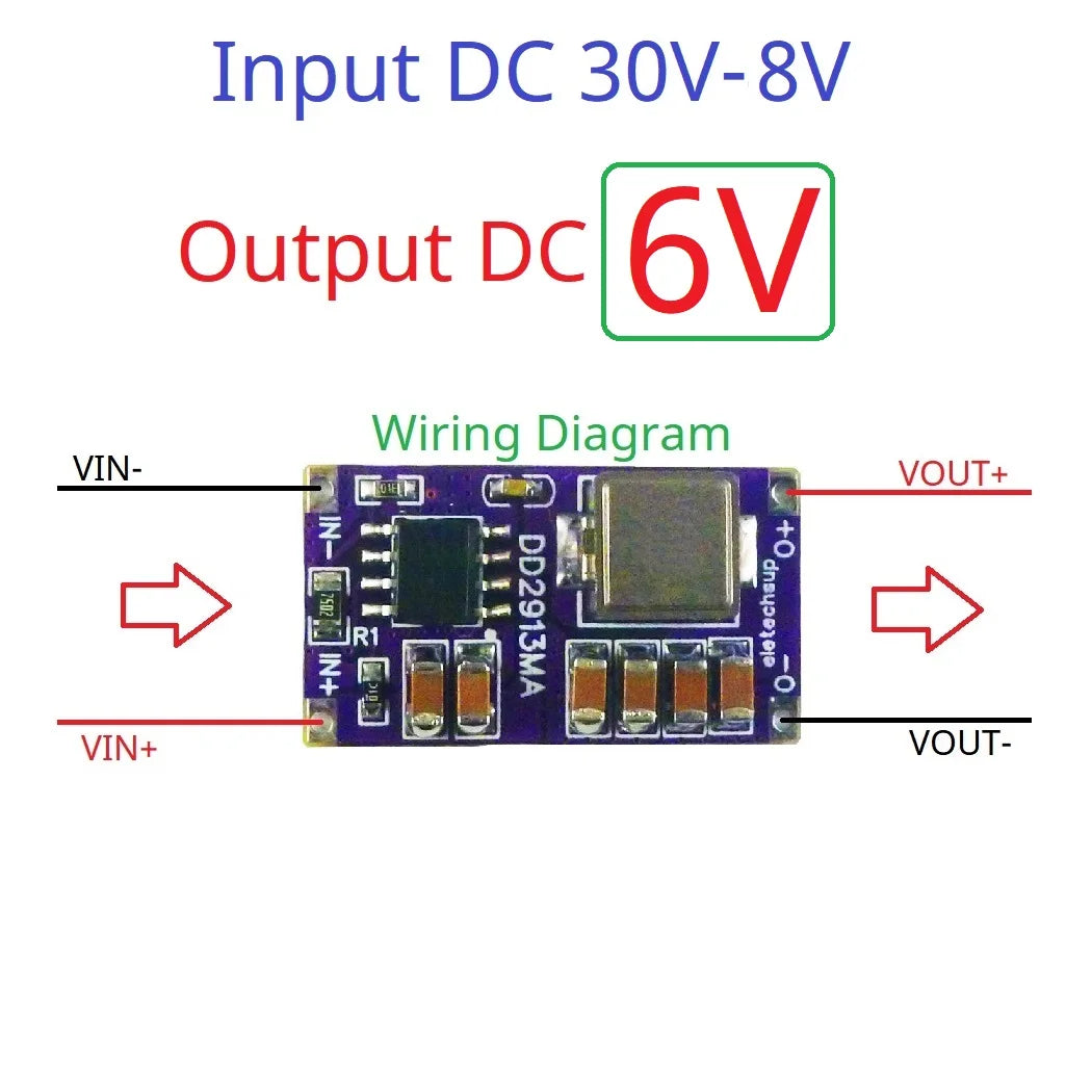 DD2913MA 3A Synchronous Step-Down Regulator OVP OCP OTP SCP DC-DC Buck Converter 4.5V-30V to 3V 3.3V 4.2V 5V 6V 7.5V 9V 12V
