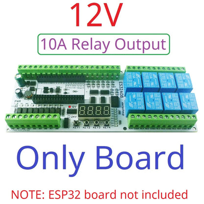 ES33B08 ES33A08 DC 12V 24V Multifunction ESP32 Expansion Board Wifi Digital Analog IO Module for Arduino WEB MQTT Ethernet Network Relay DIY