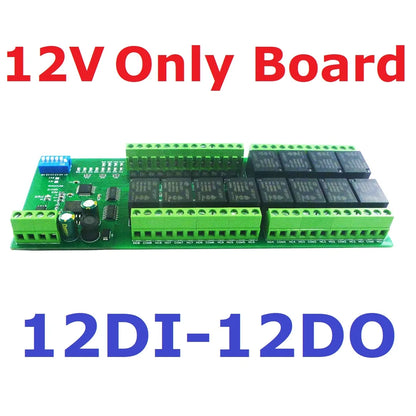 10IOA01 10IOA02 10IOA04 10IOA08 10IOA12 DC12V 1-12Ch Digital Switch DiDo Multifunction RS485 PLC IO Expanding Board Standard Modbus RTU Relay Module