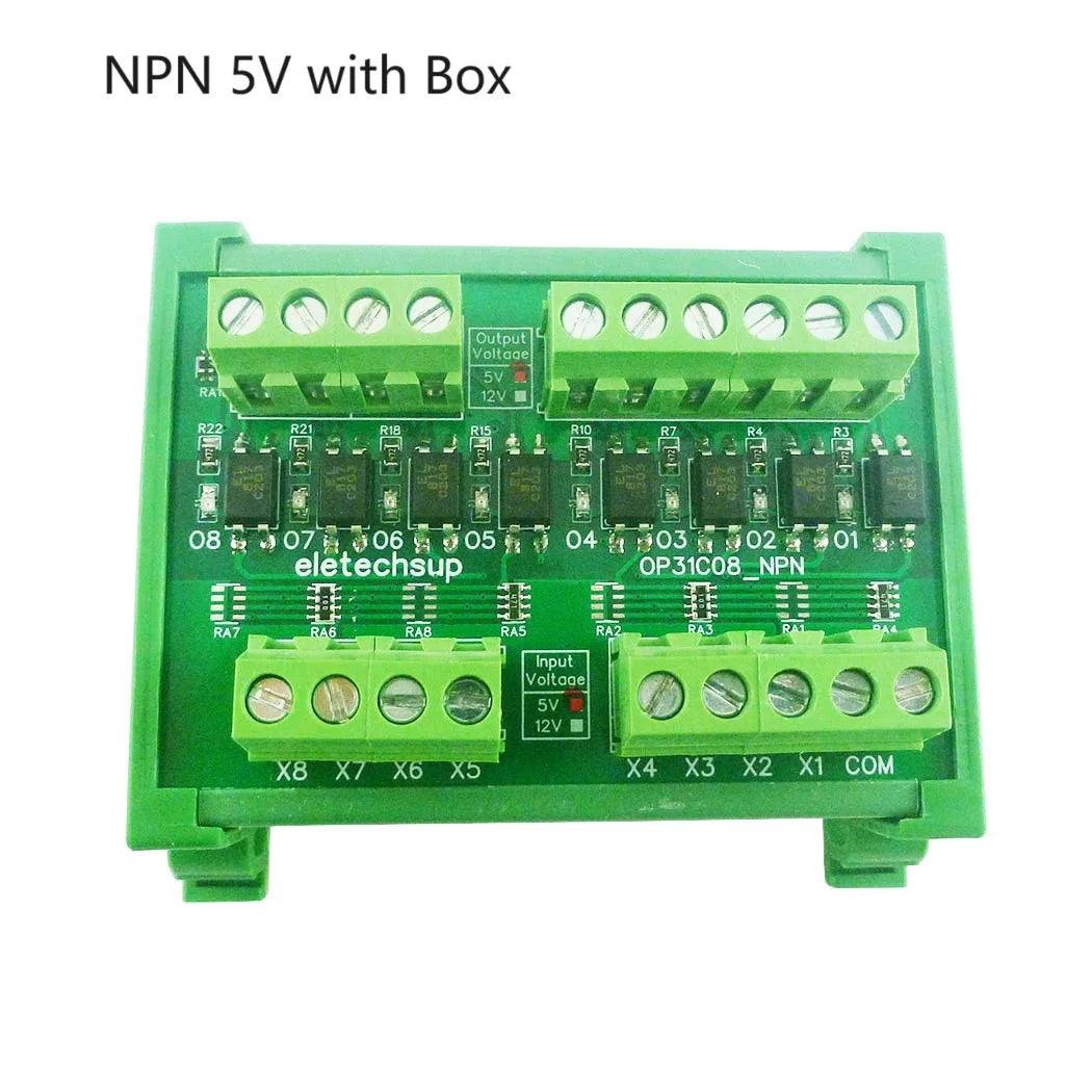 OP31C08 8Ch In 3-8V Out 3-8VLogic Protection Panel 5V Level Conversion Module Npn Pnp Isolation Ttl Lvttl Digital for Arduino Plc Mcu Pi