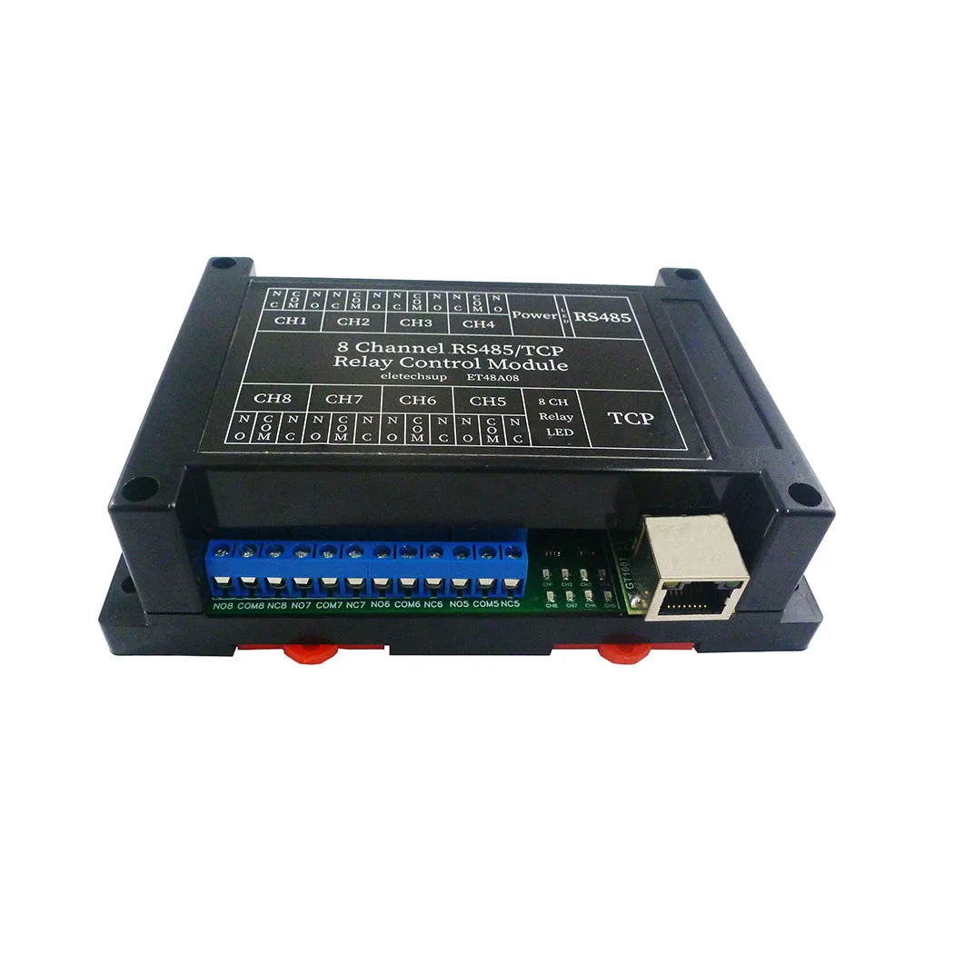 ET48A08 2 IN 1 8Ch Network Ethernet RS485 Relay Modbus RTU Slave TCP/IP UDP UART Switch Module PLC Industrial Control Board