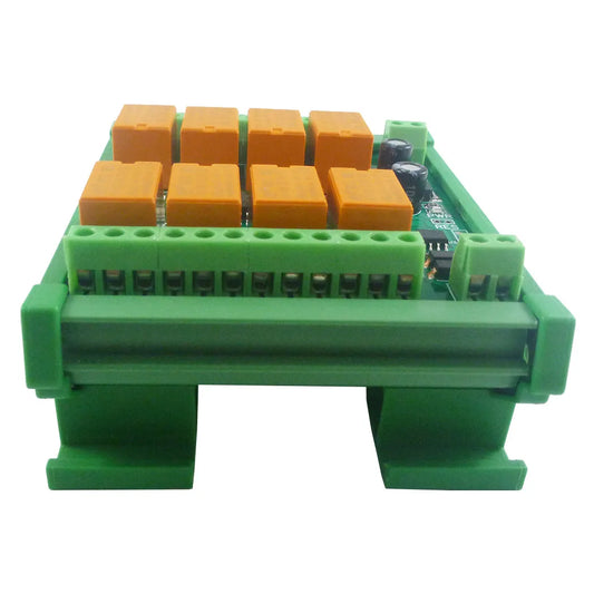 N4ROD08 DC 12V-24V 8 Channels Micro Size & Low Power Consumption RS485 RS422 Relay Board DIN C35 Rail Mount Box for PLC HMI