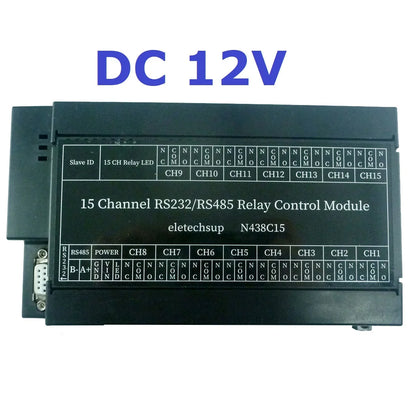 N438C15 Integrated Circuit: 2 in 1 15ch RS485 RS232 Modbus RTU Relay Board with TVS ESD Protection