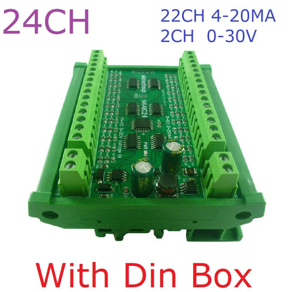 N4AIA08 N4AIB16 N4AIC24 22CH 4-20MA Current & 2CH 0-30V Voltage Input RS485 AI Module 24CH 12-bit ADC Collector Board MODBUS RTU PLC IO