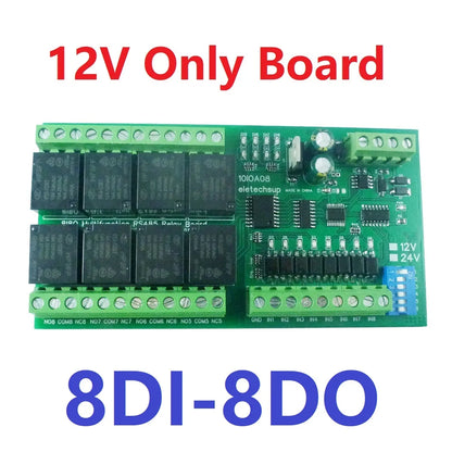 10IOA01 10IOA02 10IOA04 10IOA08 10IOA12 DC12V 1-12Ch Digital Switch DiDo Multifunction RS485 PLC IO Expanding Board Standard Modbus RTU Relay Module
