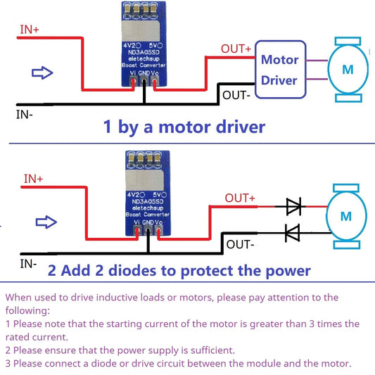 ND3A05SD 17W Synchronous Boost Regulator Module 3V 3.3V 3.7V to 4.2V 5V DC-DC Converter ND3A05SD for Arduino PI ESP32 Wifi QC PD