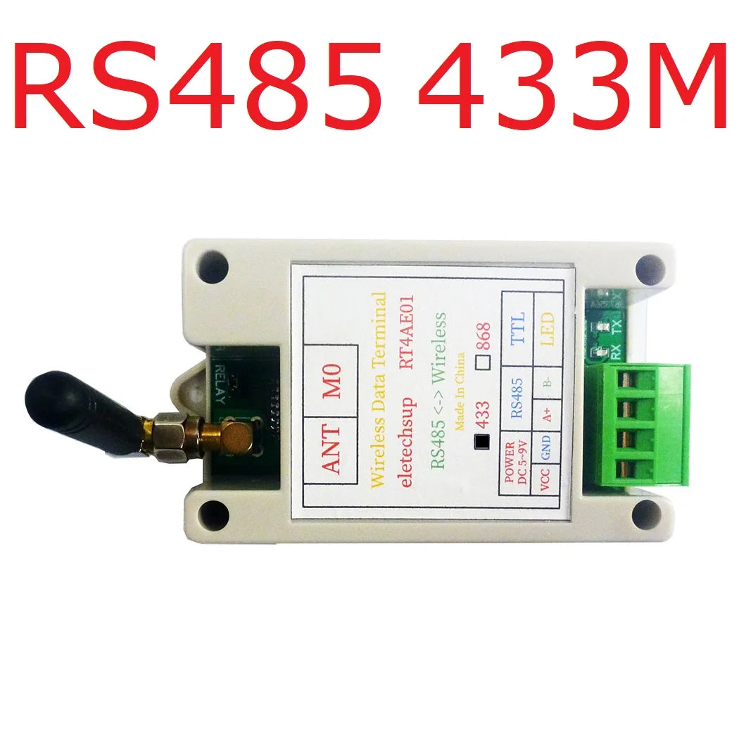 RT4AE01 RS485/RS232/USB Sub-1GHz Transceiver FSK GFSK 433M 868M UART Moduel for Wireless Meter Reading Industrial Control PLC Modbus RTU