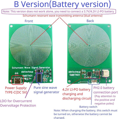 SMFEM01  Mini 7.83Hz Pure Sine Wave Schumann Resonances SR Signal Generator Earth Resonance Wave Booster