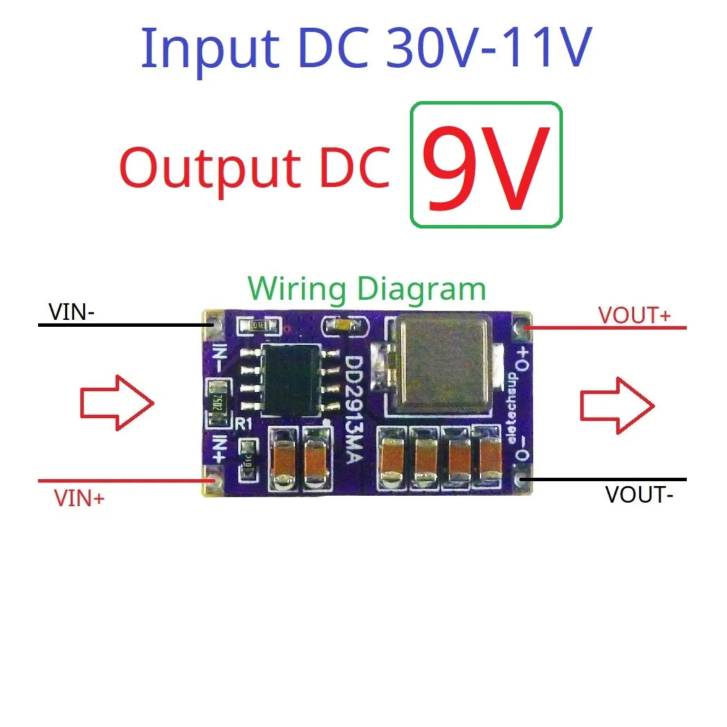 DD2913MA 3A Synchronous Step-Down Regulator OVP OCP OTP SCP DC-DC Buck Converter 4.5V-30V to 3V 3.3V 4.2V 5V 6V 7.5V 9V 12V