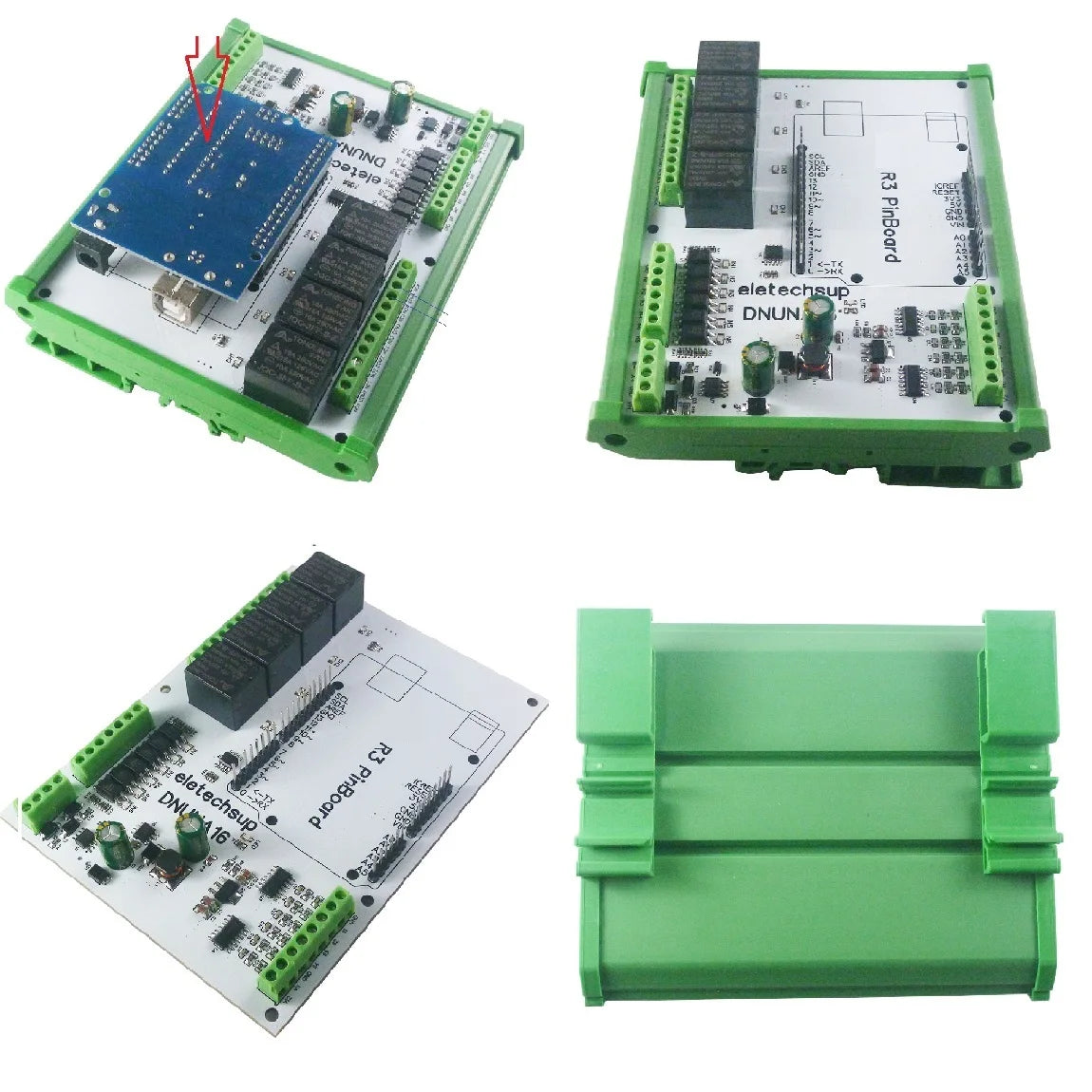 DNUNA16 DC 12V 24V DIN Rail Analog Digital Inpuut Output Expanding Board Simple Open PLC Diy Module for Arduino UNO LED Solar Battery