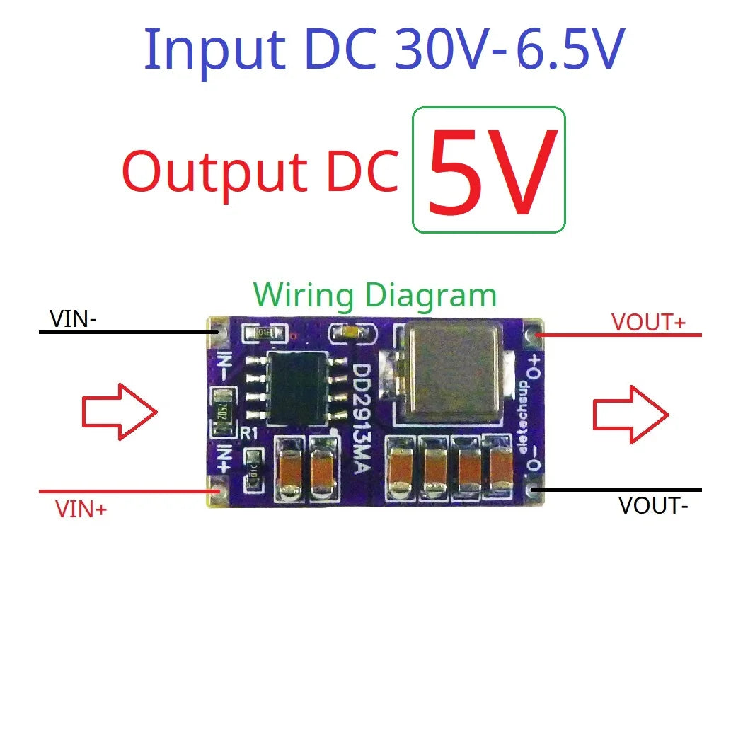 DD2913MA 3A Synchronous Step-Down Regulator OVP OCP OTP SCP DC-DC Buck Converter 4.5V-30V to 3V 3.3V 4.2V 5V 6V 7.5V 9V 12V