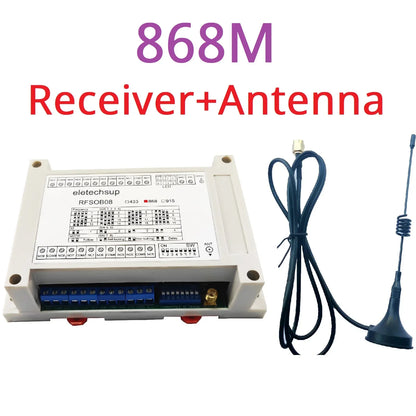 RFSIA08 RFSOB08 with Feedback Switch 433M 868M 915M Lora Transceiver Quantity IO Wireless Remote Transmission Industrial Motor Remote Controller