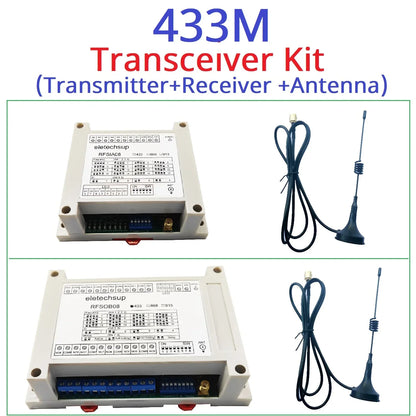 RFSIA08 RFSOB08 with Feedback Switch 433M 868M 915M Lora Transceiver Quantity IO Wireless Remote Transmission Industrial Motor Remote Controller