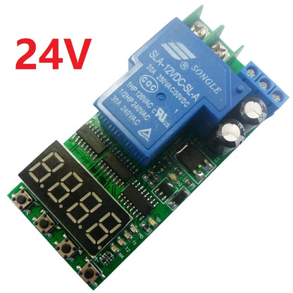 IO23C01 DC 12V 24V  30A Multifunction Timer Delay Relay Module High Power On/Off Adjustable for PLC Motor LED Car