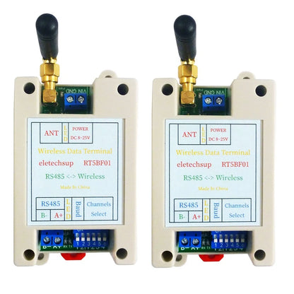 RT5BF01 VHF/UHF Radio 426MHz~508.5MHz Wide Range RF UART RS485 Wireless Transceiver Board Modbus RTU Master-Slave Module DC 12V 24V