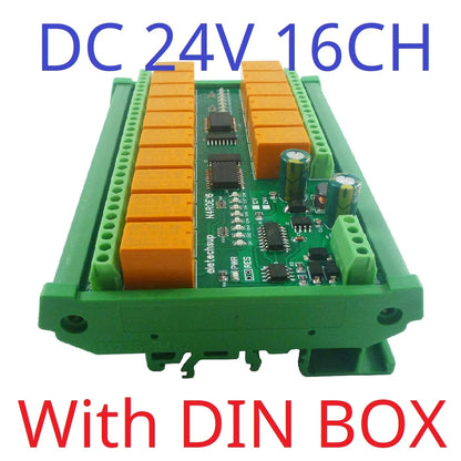 N4ROE16 16CH RS485 Multifunction Relay Module with 3A Switch Digital Output, DC 12V 24V - Integrated Circuit