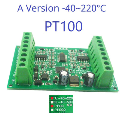 PTDNC04 PT1000 4CH Modbus Wide Range Temperature Sensor Collector PT100 RTD Platinum Thermal Resistance RS485 Remote Analog Quantity