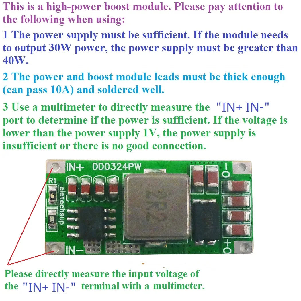 DD0324PW 25W Mini Size High-power 2-5Cell Battery Multiplier 3.7V 4.2V to 8.4V 12.6V 16.8V 21V DC-DC Boost Converter Module 5V 12V 15 24V